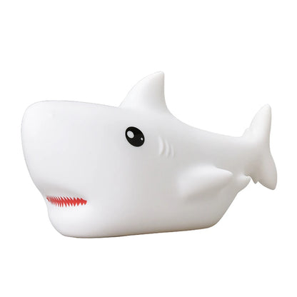 LED Night Lights Cartoon Whale Shape Silicone Patting Lamp USB Charging Atmosphere Lamps Bedside Decor for Kids Baby Gifts